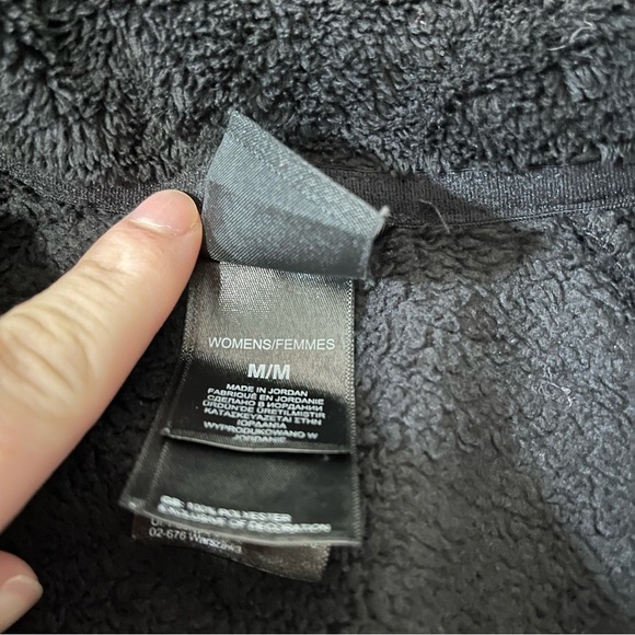 North Face Jacket Womens Medium Black And Gold Fleece Teddy Osito Fuzzy Full Zip - Picture 3 of 7